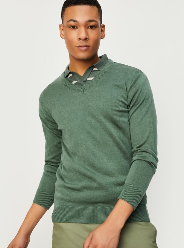 Men Soft Low Pill Slim Fit Sweater