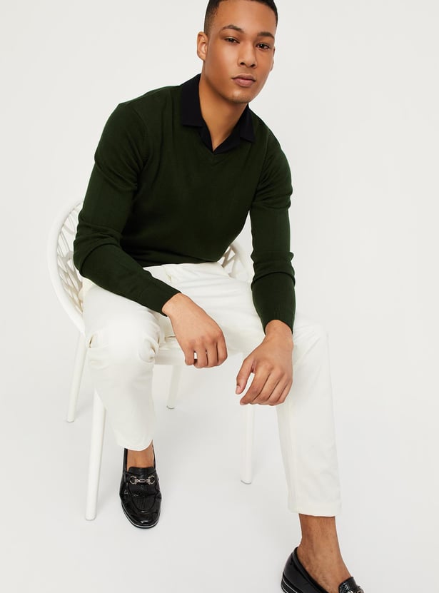 Men Soft Low Pill Slim Fit Sweater