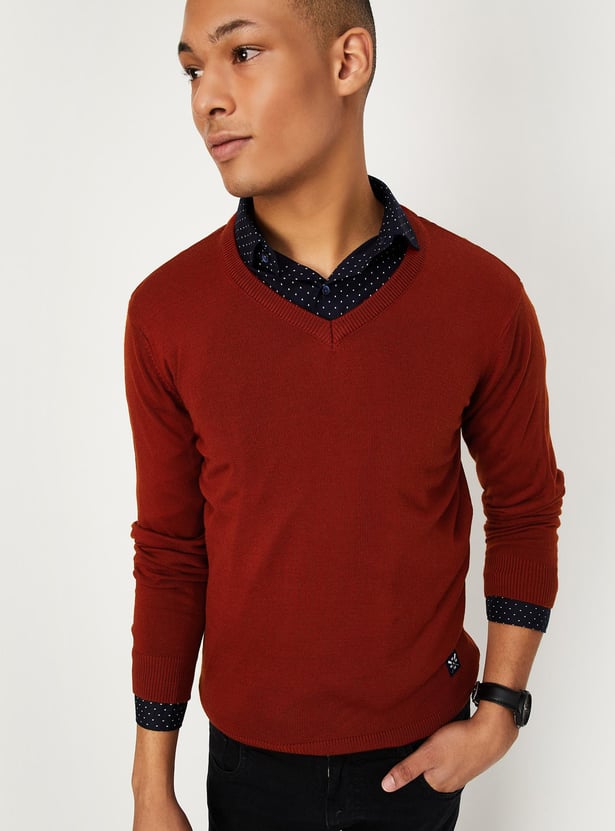 Men Soft Low Pill Slim Fit Sweater