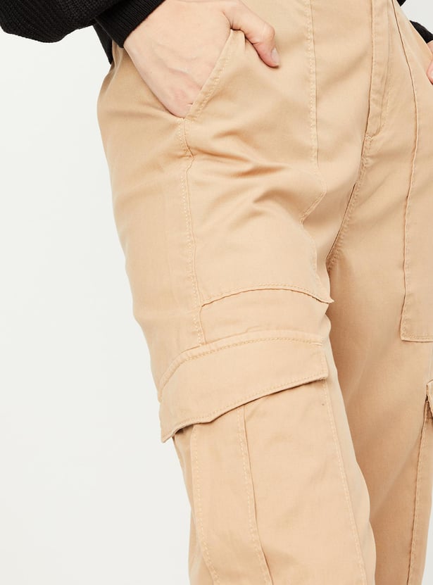 Women Solid Cargo Joggers