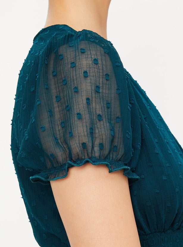 Women Dobby Tiered Dress