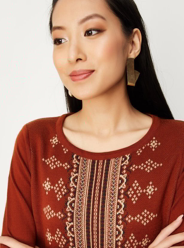 Women Jacquard Winter Kurta