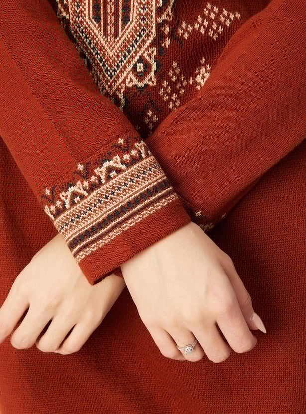 Women Jacquard Winter Kurta