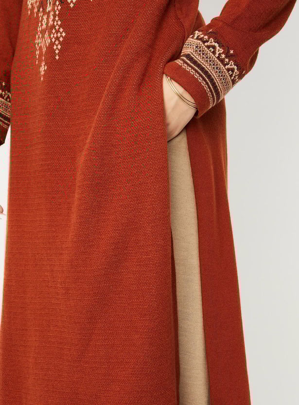 Women Jacquard Winter Kurta