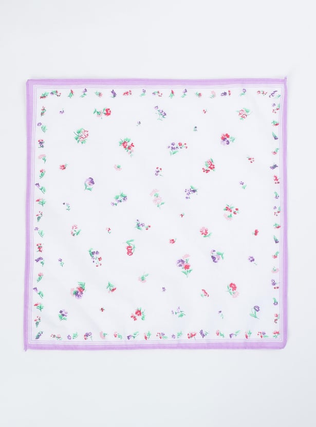Women Floral Printed Handkerchief - Pack of 6