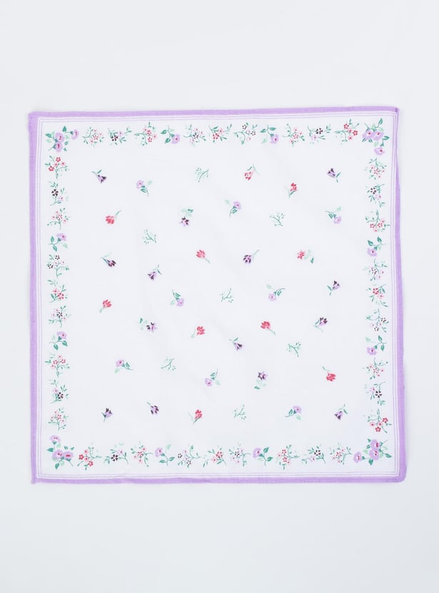 Women Floral Printed Handkerchief - Pack of 6
