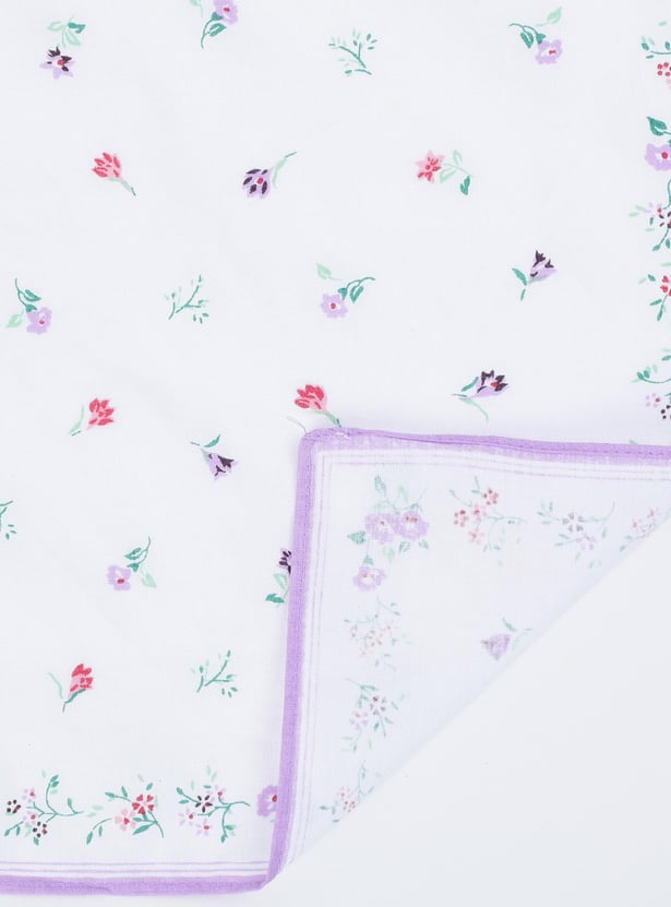 Women Floral Printed Handkerchief - Pack of 6