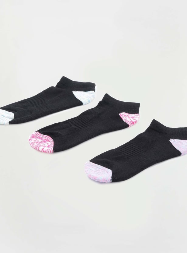 Buy Women Colourblocked AnkleLength Socks Pack of 3 Online at just