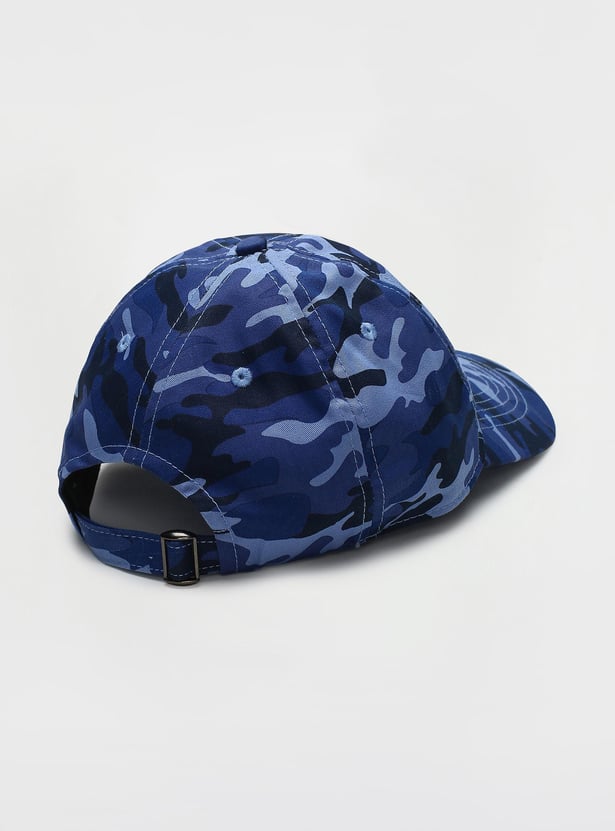 Blue shops camouflage cap