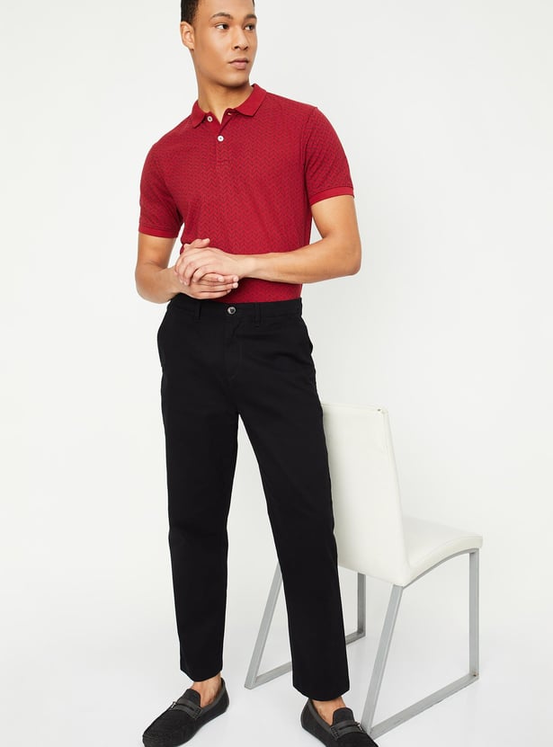 Men Slim Fit Smart Casual Chinos