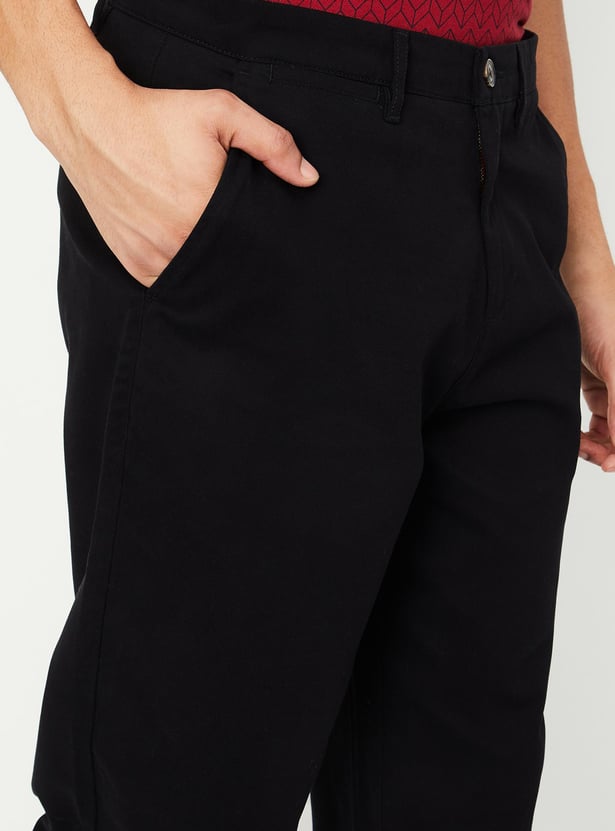 Men Slim Fit Smart Casual Chinos