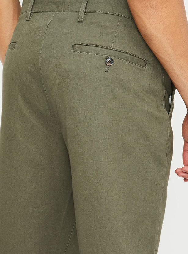 Men Slim Fit Smart Casual Chinos