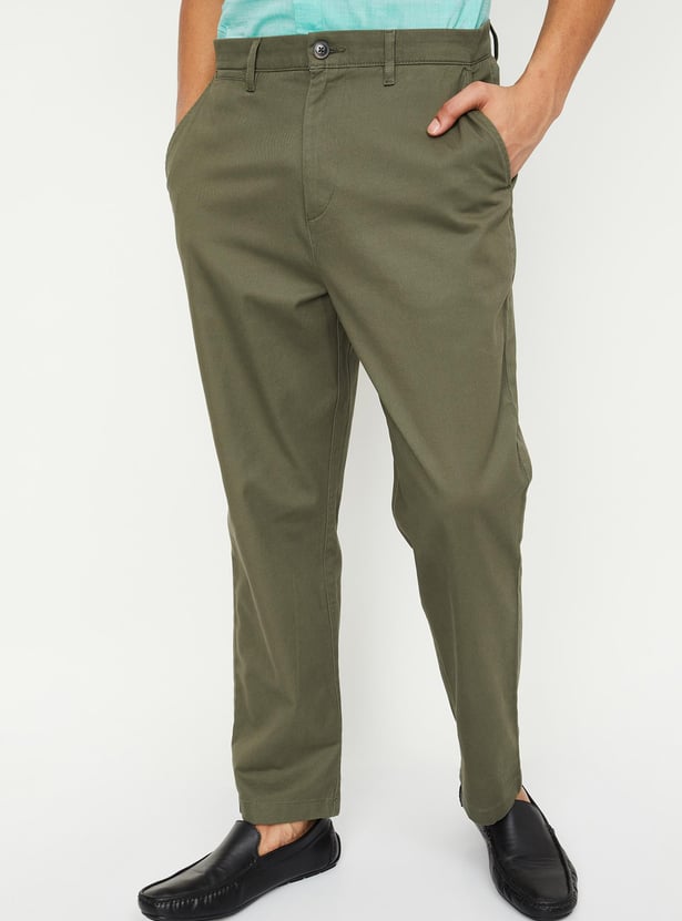 Men Slim Fit Smart Casual Chinos