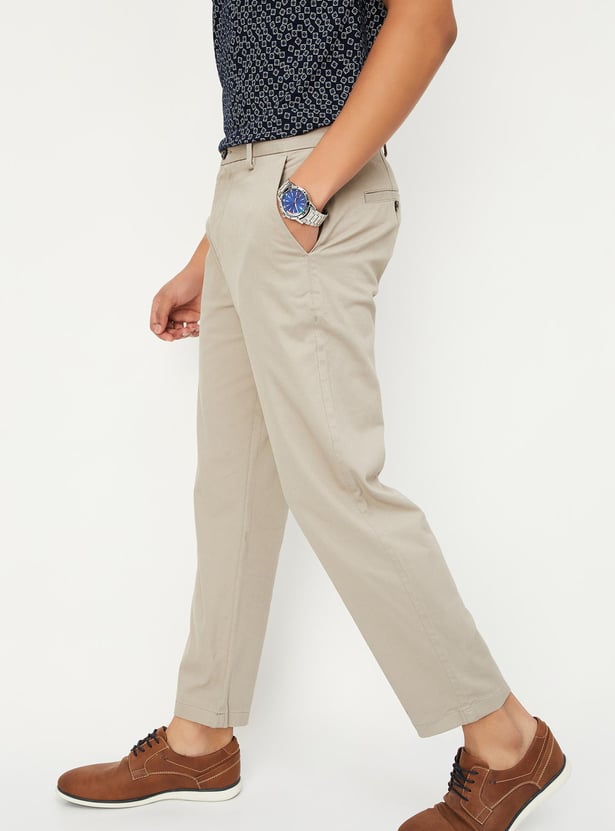 Men Slim Fit Smart Casual Chinos