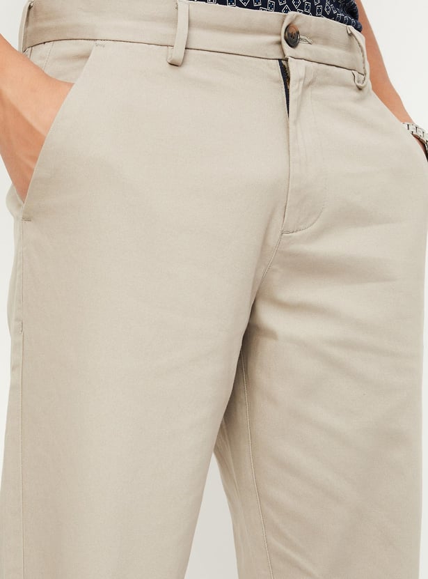 Men Slim Fit Smart Casual Chinos