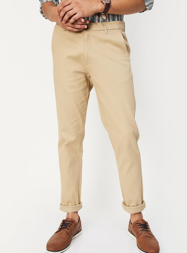 Buy Men Slim Fit Solid Chinos Online at just Rs. 1399.0 - 1000012957470 ...