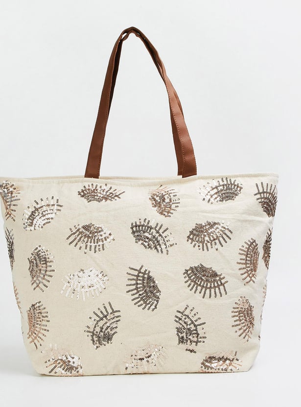 Women Embellished Tote Bag