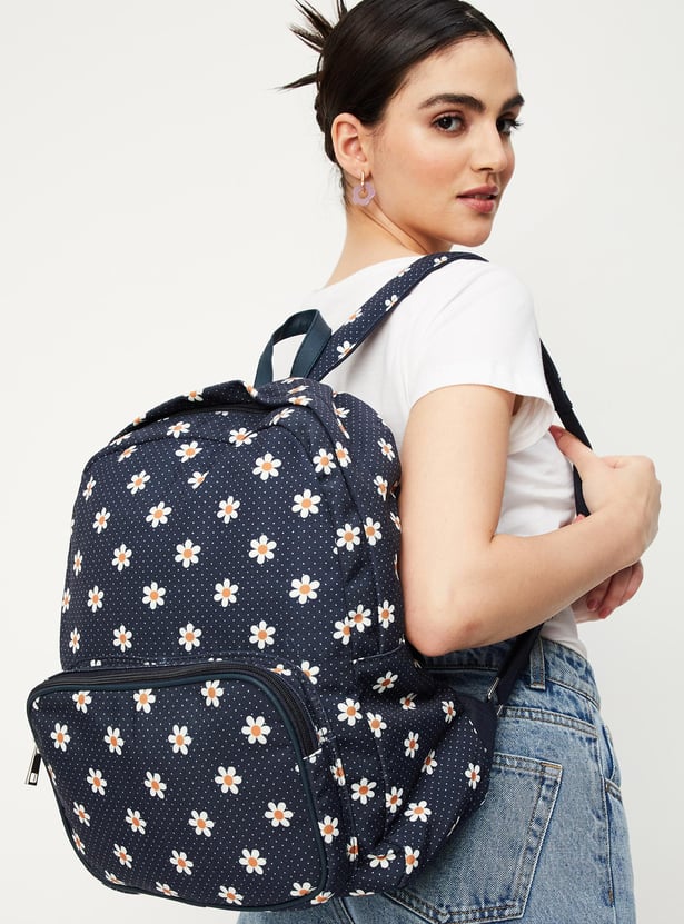 Women Floral Printed Backpack