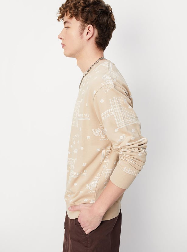 Men Bandana Printed Sweatshirt