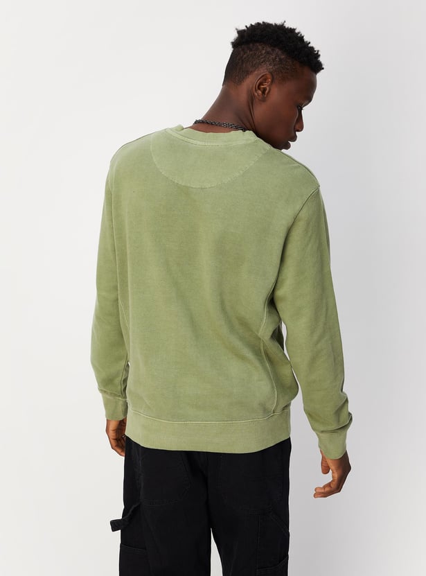 Men Solid Drop Shoulder Sweatshirt