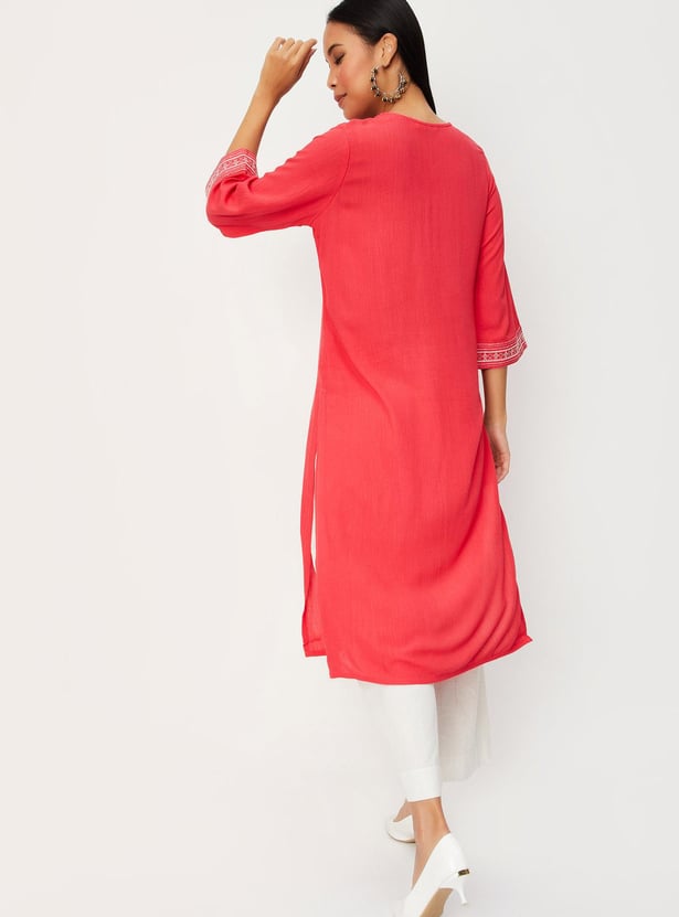 Women Embellished Straight Kurta