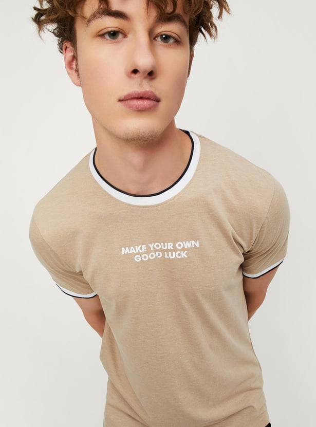 Men Typographic Printed T-shirt