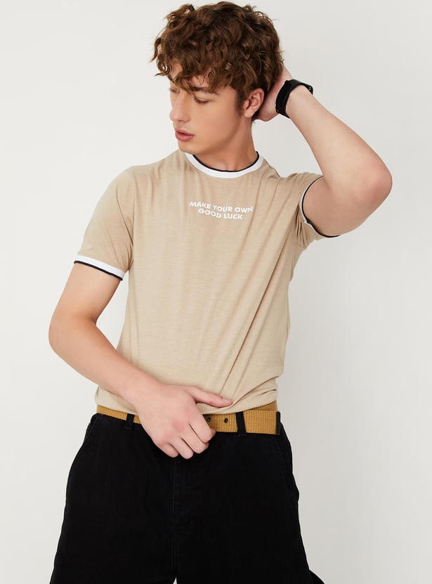 Men Typographic Printed T-shirt
