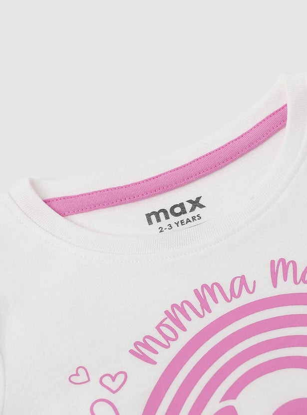 Girls Full Sleeve Graphic T-shirt