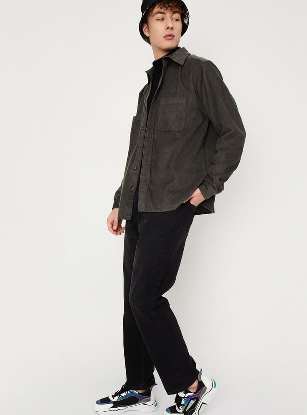 Men Relaxed Fit Corduroy Shirt