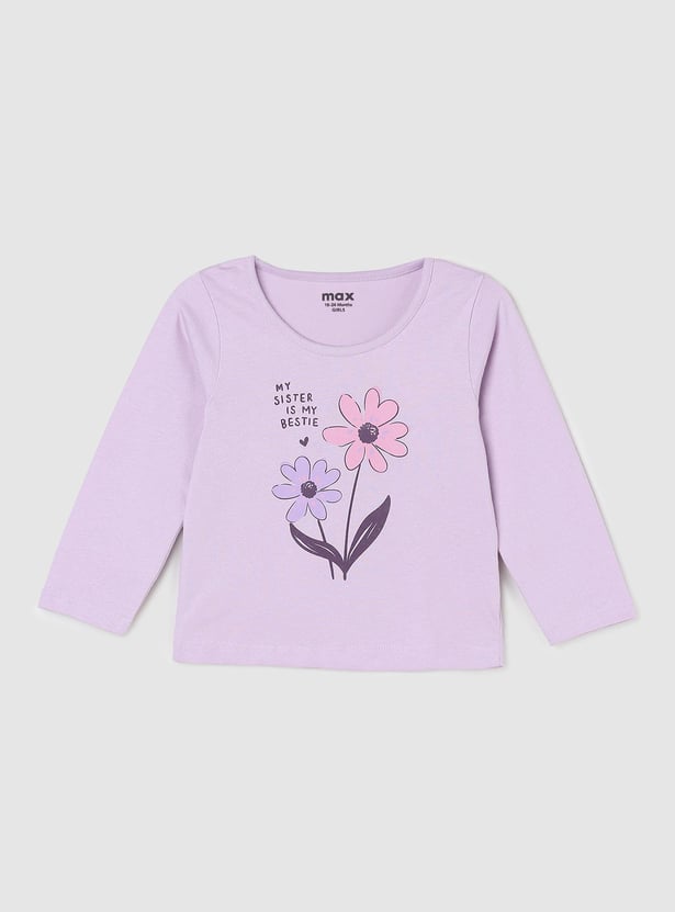 Girls Printed Cotton Top