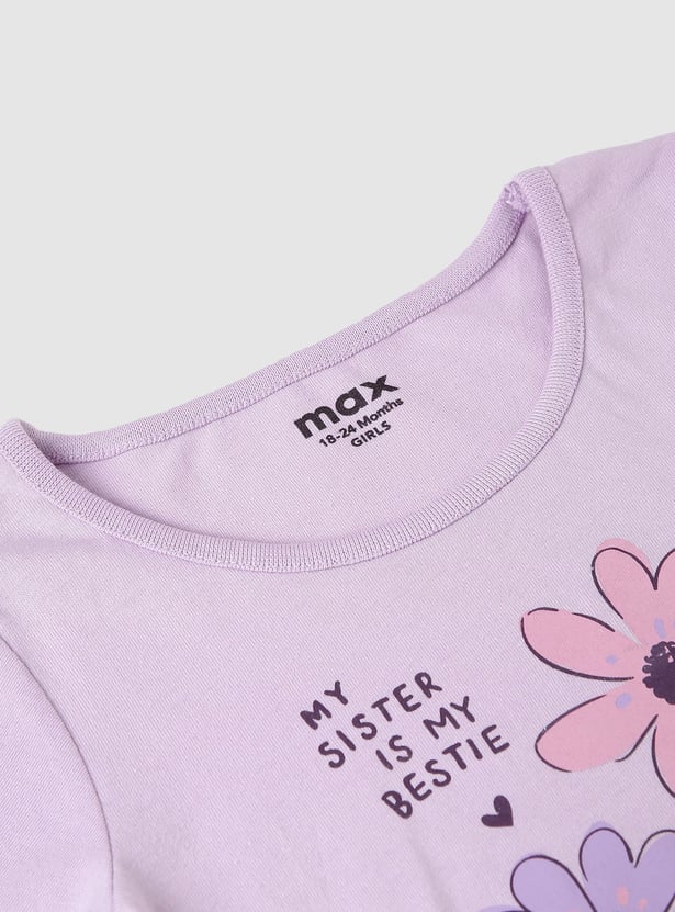 Girls Printed Cotton Top