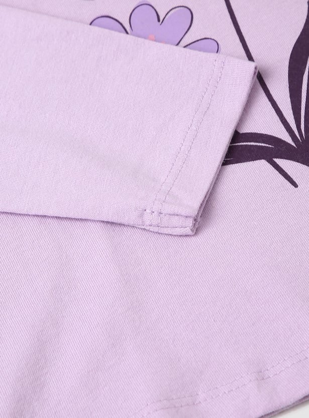 Girls Printed Cotton Top