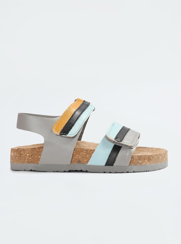 Girls Colourblock Velcro Sandals