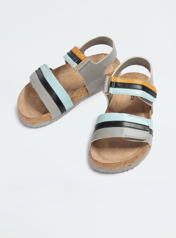 Girls Colourblock Velcro Sandals