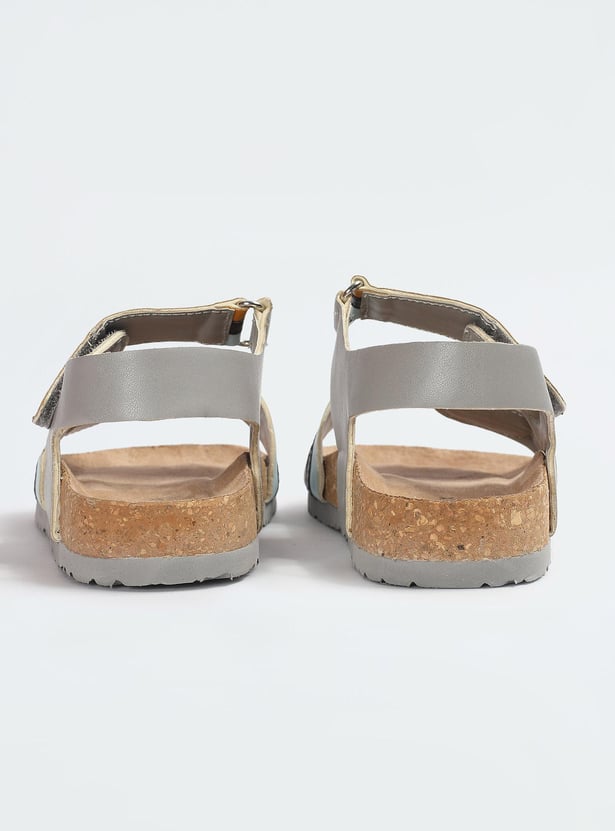 Girls Colourblock Velcro Sandals