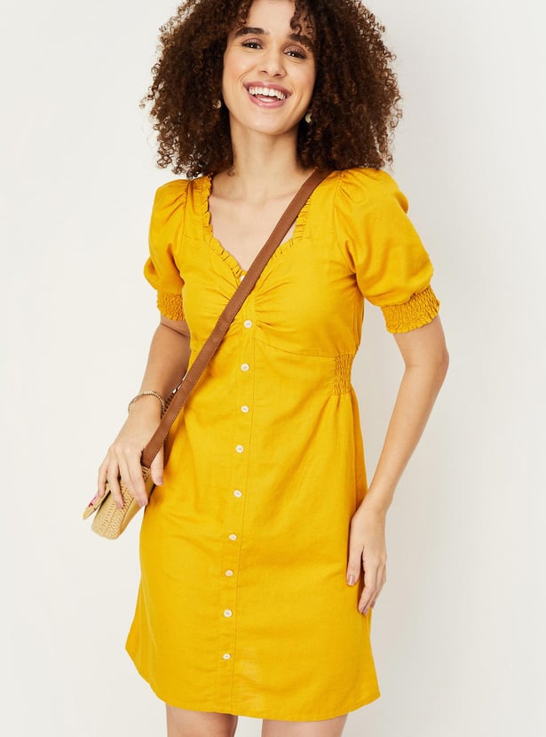 Women Solid Shift Dress