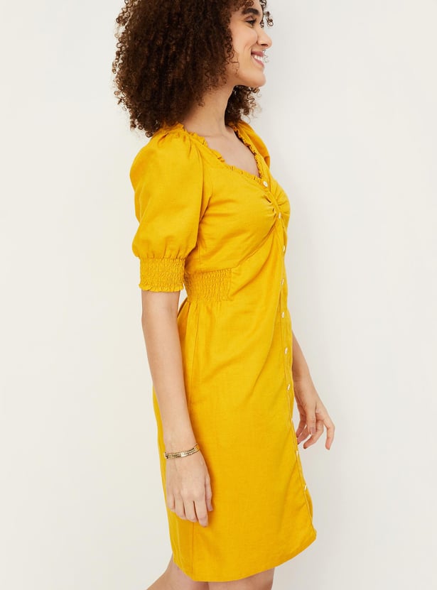 Women Solid Shift Dress