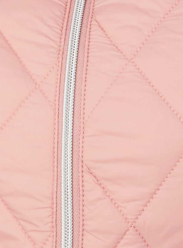 Women Quilted Padded Hooded Jacket