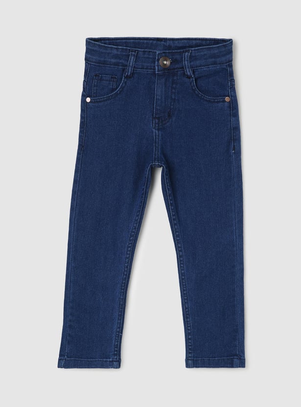 Boys Solid Slim Fit Jeans