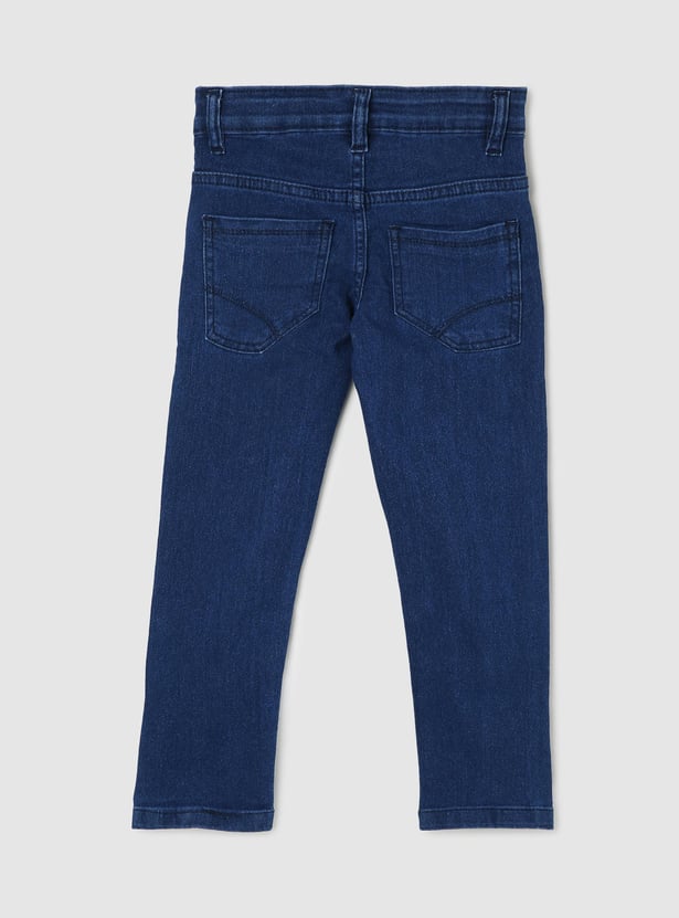 Boys Solid Slim Fit Jeans