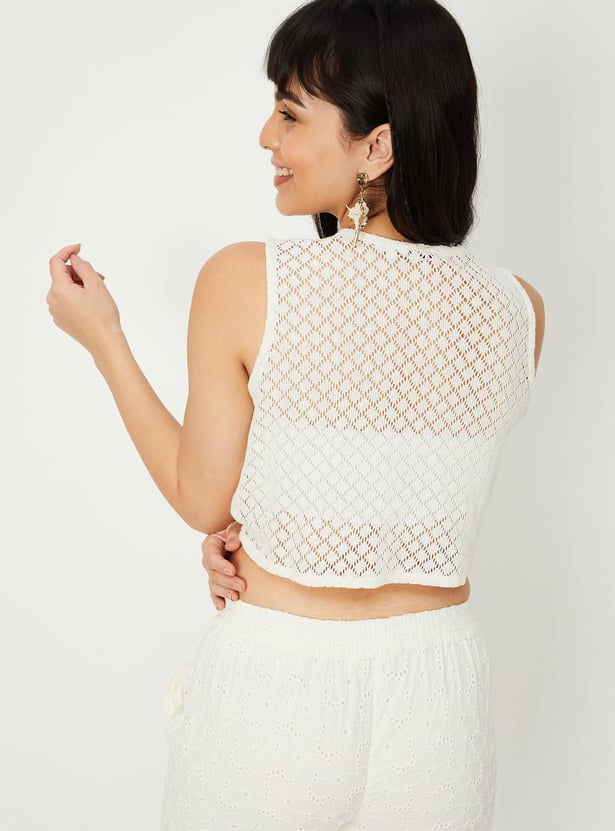 Women Crochet Crop Top