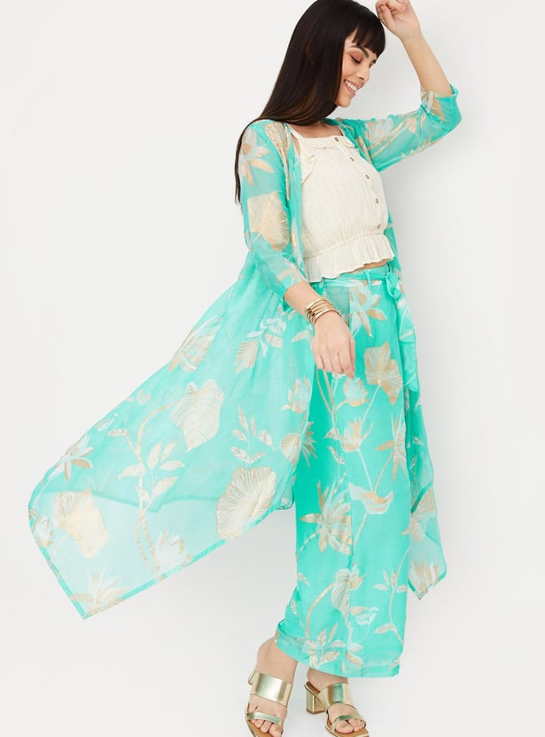 Women Printed Asymmetric Koti