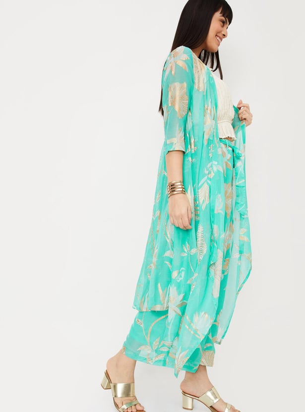 Women Printed Asymmetric Koti