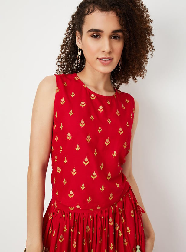 Buy Women All-Over Printed Crop Top Online at just Rs. 499.0 ...