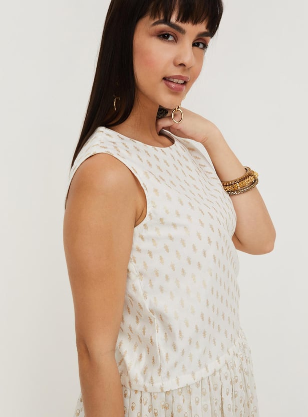Women Printed Sleeveless Top