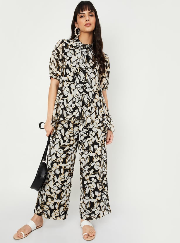 Women Printed Asymmetric Shirt