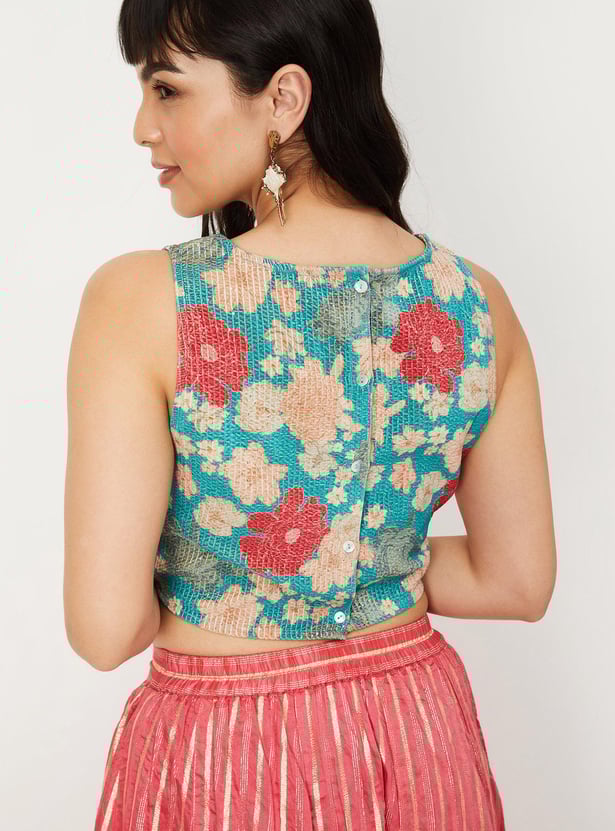 Women Striped Lehenga Set