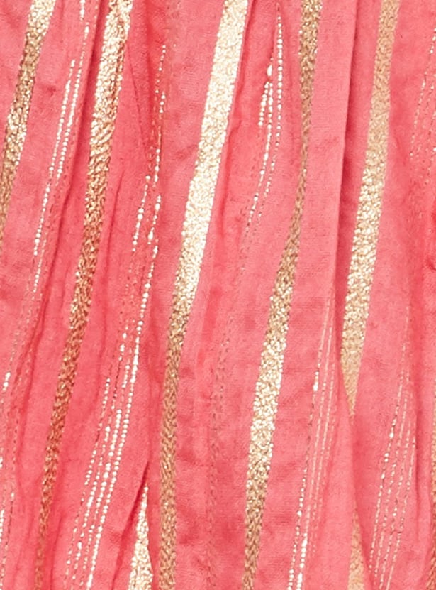Women Striped Lehenga Set