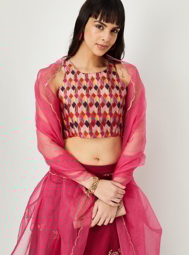 Women Embroidered Lehenga Set