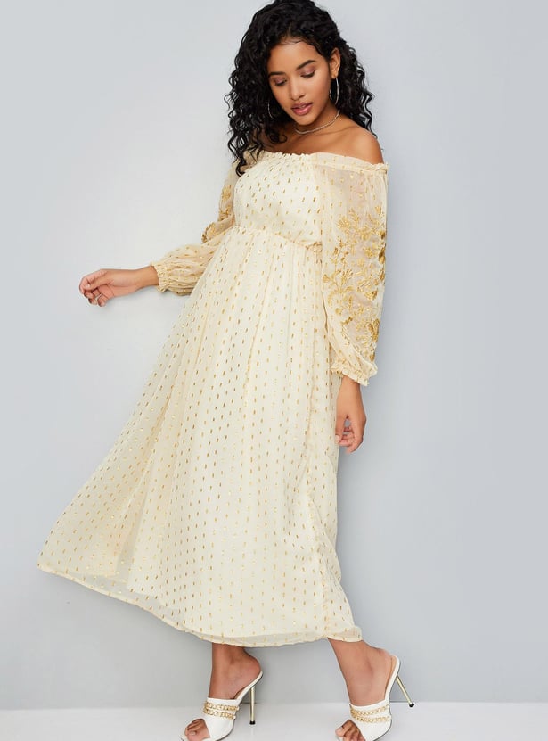 Women Embroidered Maxi Dress